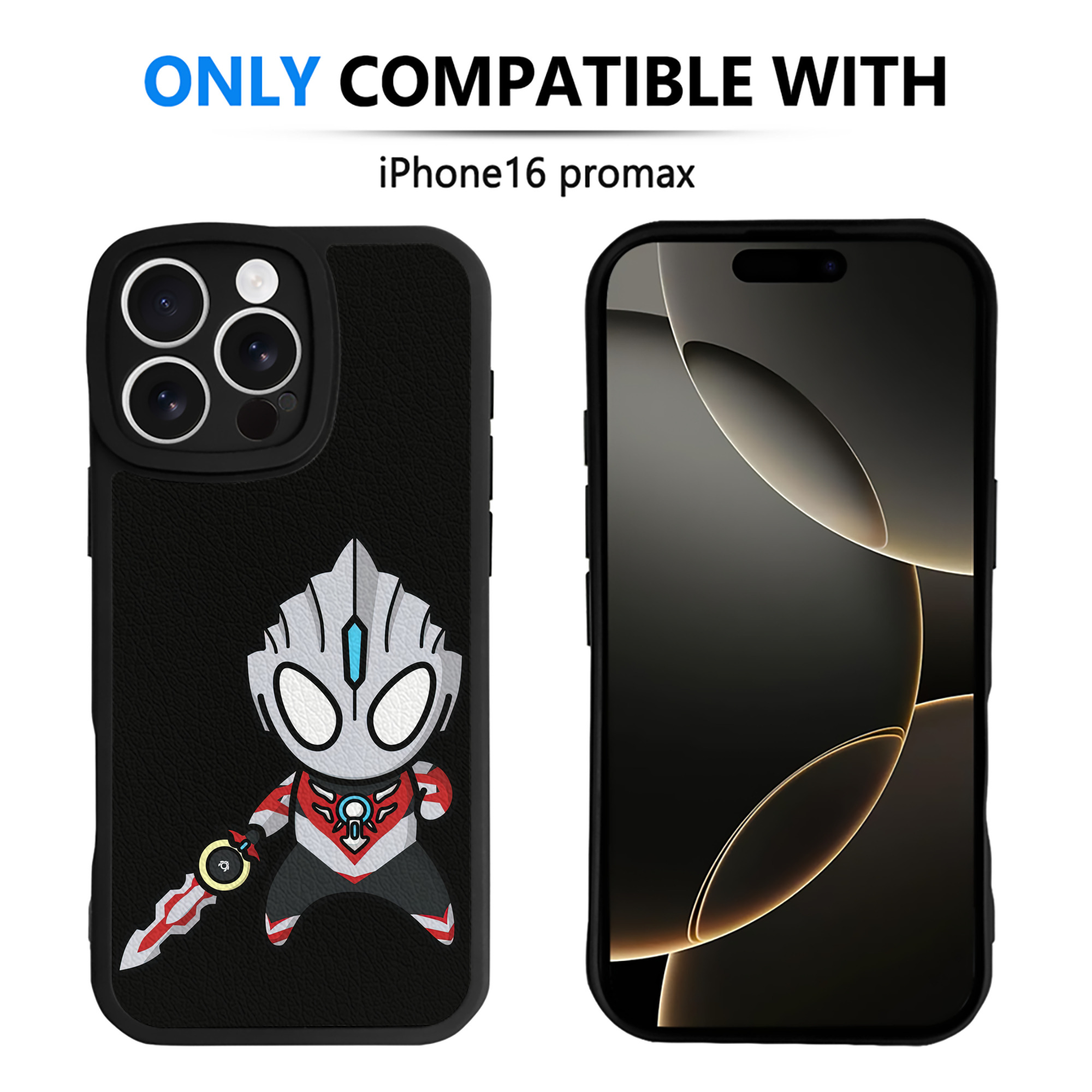 （画像用） ウルトラマン Ultraman 【iPhone 16シリーズ対応】シリコンスマホケース（レザー調） 材質：シリコン